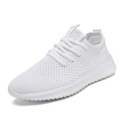 Sneaker Damen Schuhe Laufschuhe Turnschuhe Sportschuhe Turnschuhe Laufschuhe Weiß Tennisschuhe Slip On Freizeitschuhe Fitnessschuhe Damenschuhe Weiss Walkingschuhe Outdoor Atmungsaktiv Gym 40 EU von ZMBCYG