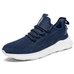 ZMBCYG Herren Sportschuhe Turnschuhe Laufschuhe Straßenlaufschuhe Tennisschuhe Sneaker Fitness Joggingschuhe Walkingschuhe Leichtgewichts Freizeit Atmungsaktive Schuhe Blau 46 von ZMBCYG