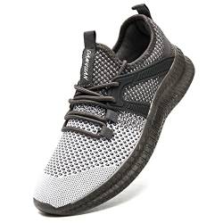 ZMBCYG Laufschuhe Herren Sneaker Sportschuhe Turnschuhe Straßenlaufschuhe Leichtgewichts Männer Running Schuhe Walkingschuhe Tennisschuhe Fitnessschuhe Joggingschuhe Grau 42 EU von ZMBCYG