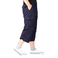 ZMNKH 3/4 Kurze Hosen Herren Cargo Outdoor Shorts Cargohose Wanderhose Stretch Trekkinghose Sommer für Männer von ZMNKH