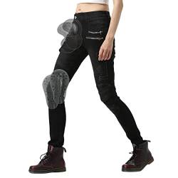 ZMNKH Motorradhose für Frauen Motocross-Reithose Motorradjeans mit Hüft- und Knieschonern Damen-Biker-Hose von ZMNKH