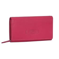Jennifer Jones Klassische langformat Damen Lederbörse Geldbörse Portemonnaie - (Pink) von ZMOKA