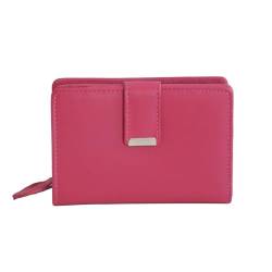 ZMOKA Klassische mittelformat Damen Geldbörse Portemonnaie Geldbeutel aus Leder von Money Maker (Pink) von ZMOKA
