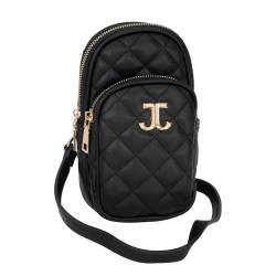 modische kleine Jennifer Jones Handtasche Schultertasche Umhängetasche Handytasche (Schwarz) von ZMOKA