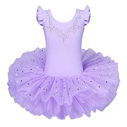 ZNYUNE Mädchen Kinder Ballett Tanz Kleid Klassik Ballettanzug 184 Purple L von ZNYUNE