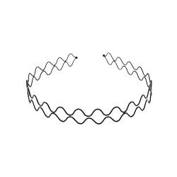 Metall Wavy Frühling Haar Hoop Schwarz Rutschfest Wellig Outdoor Sport Stirnbänder Für Frauen Waschen Haarband Headdre P1C3 Einfache Gesicht Männer von ZOHIKO