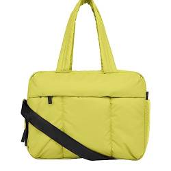 ZOHIKO Reisetaschen Für Frauen Handtasche Nylon Mode Gepäck Taschen Große Kapazität Damen Schulter Sport Männer Tasche Casual Crossbody, fluoreszierendes gelb, 16*12inch von ZOHIKO