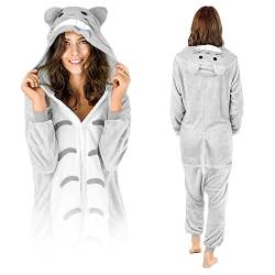ZOLTA Jumpsuit Onesie für Damen und Herren - Sanft Kuschelig Unisex Pyjama - Warme Schlafanzug - Karneval Kostüm Damen oder Herren - Kostüm Cartoon Motiv von ZOLTA