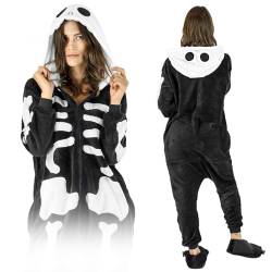 ZOLTA Jumpsuit Onesie für Damen und Herren - Sanft Kuschelig Unisex Pyjama - Warme Schlafanzug - Karneval Kostüm Damen oder Herren - Kostüm Cartoon Motiv von ZOLTA