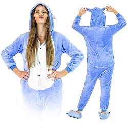 ZOLTA Jumpsuit Onesie für Damen und Herren - Sanft Kuschelig Unisex Pyjama - Warme Schlafanzug - Karneval Kostüm Damen oder Herren - Kostüm Einhorn Motiv - Größe 148-160 cm (S) - Außerirdischer von ZOLTA