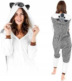 ZOLTA Jumpsuit Onesie für Damen und Herren - Sanft Kuschelig Unisex Pyjama - Warme Schlafanzug - Karneval Kostüm Damen oder Herren - Kostüm für Party und - Größe 168-178 cm L - Igel von ZOLTA