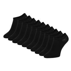 ZOOKSY - 10x Sneaker Socken Set - Einfarbige, Bunt BASIC (36-40) | Kurze Socken aus Baumwolle | Sportsocken für Damen und Herren | Farbe: 10er-Pack Schwarz von ZOOKSY