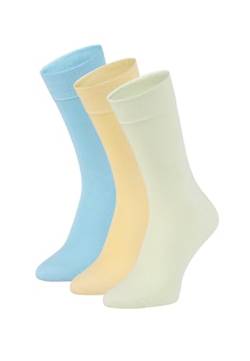 ZOOKSY - 3x Socken Set - Einfarbige, Bunt BASIC (41-46) | Tennissocken aus Baumwolle | Business Socken für Damen und Herren | Farbe: Pistazienfarben, Hellgelb, Hellblau von ZOOKSY