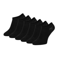 ZOOKSY - 6x Sneaker Socken Set - Einfarbige, Bunt BASIC (41-46) | Kurze Socken aus Baumwolle | Sportsocken für Damen und Herren | Farbe: 6er-Pack Schwarz von ZOOKSY