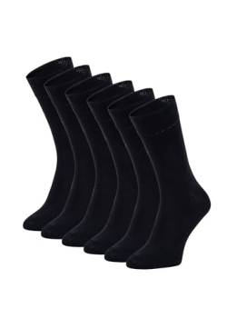 ZOOKSY - 6x Socken Set - Einfarbige, Bunt BASIC (36-40) | Tennissocken aus Baumwolle | Business Socken für Damen und Herren | Farbe: 6er-Pack Schwarz von ZOOKSY