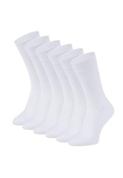 ZOOKSY - 6x Socken Set - Einfarbige, Bunt BASIC (41-46) | Tennissocken aus Baumwolle | Business Socken für Damen und Herren | Farbe: 6er-Pack Weiß von ZOOKSY