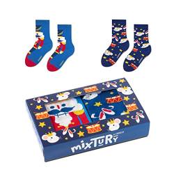 ZOOKSY - Lustige Bunte Kindersocken (2 Paar) I Kinder Weihnachtssocken für Jungen und Mädchen I Funny Socks I Verrückte Motivsocken mit Baumwolle I Bunt Motiv Socke I Große: 30-35 - Märchenhaft von ZOOKSY