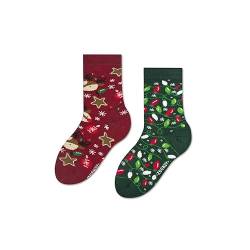 ZOOKSY - Lustige Bunte Socken (1 Paar) I Kinder Weihnachtssocken für Jungen und Mädchen I Funny Socks I Verrückte Kindersocken mit Baumwolle I Bunt Motiv Socken I Große: 30-35 - Für den Weihnachtsbaum von ZOOKSY