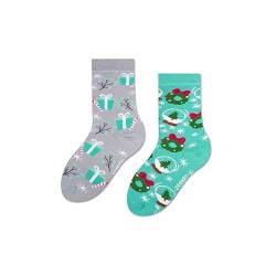 ZOOKSY - Lustige Bunte Socken (1 Paar) I Kinder Weihnachtssocken für Jungen und Mädchen I Funny Socks I Verrückte Kindersocken mit Baumwolle I Bunt Motiv Socken I Große: 30-35 - Magische Weihnachten von ZOOKSY