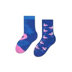 ZOOKSY - Lustige Bunte Socken (1 Paar) I Kinder Weihnachtssocken für Jungen und Mädchen I Funny Socks I Verrückte Kindersocken mit Baumwolle I Bunt Motiv Socken I Große: 30-35 - Rosa Flamingo von ZOOKSY