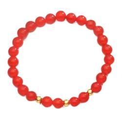 Perlen, Schutzarmbänder for Männer und Frauen, 8 mm, natürliches rotes Achat-Armband, Feng Shui Nafu, Damen-Chakra, Meditation, Stretch-Armband, Talisman, Wohlstand, Geld, Glück, 2022, neuer metaphysi von ZORILO