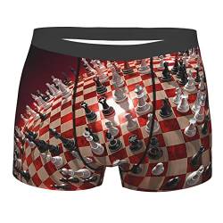 ZORIN Herren-Boxershorts, Hipster-Boxershorts, eine Welt des Schachs, atmungsaktiv, für Herren, Schwarz , M von ZORIN