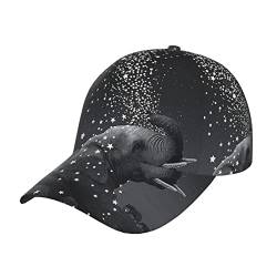 ZORIN Männer und Frauen Gebogene Baseballkappe Elefant mit glänzendem Stern Hip Pop Mode Trucker Dad Cap Verstellbare Jugend Straße Cap Klassische Sport Cap für Unisex Schwarz, Schwarz , One size von ZORIN