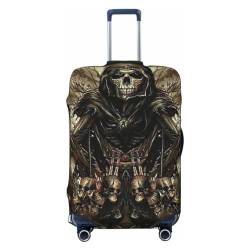 ZORIN Reisegepäck Schutzhülle Waschbar Koffer Abdeckungen Cool Skulls Sensenmann Elastisch Anti-Scratch Dustpoof Koffer Trolley Protector Für Gepäck, Schwarz , L von ZORIN