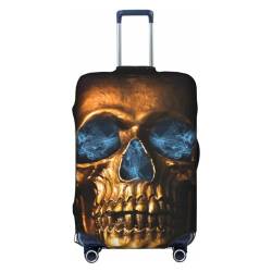 ZORIN Reisegepäck Schutzhülle Waschbar Koffer Abdeckungen Golden Skull Star Line Elastisch Anti-Scratch Dustpoof Koffer Trolley Protector Für Gepäck, Schwarz , XL von ZORIN