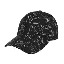 ZORIN Sport Cap Unisex Verstellbare gebogene Krempe Baseball Cap 3D Mathematik Formel Tennis Cap Snapback Hüte Papa Trucker Cap für Jugendliche Jungen Frauen Männer Schwarz, Schwarz , One size von ZORIN