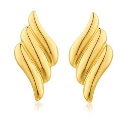 Ohrringe Damen Gold,1 Paar Chunky Earrings für Damen,Grosse Gold Ohrringe,Chunky Gold Ohrringe Damen,Klobige Goldcreolen Ohrringe,Ohrringe,Trendiger Schmuck für Damen und Mädchen von ZOSIGN