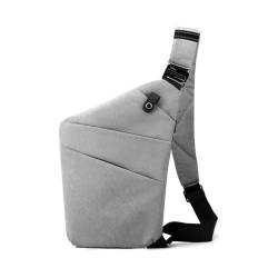 ZOUBAOQ Herren-Umhängetasche, Diebstahl, Trave, Umhängetasche, leichte Geldbörse, kleine Schlinge für Herren, flexible Tasche, persönliche Tasche, Reise-Ou Damen, grau, 32*20*2cm von ZOUBAOQ