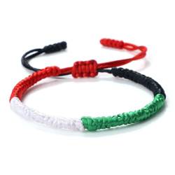 ZOUBAOQ Palästinensische Flagge, gewebtes Armband mit palästinensischer Flagge, verstellbares Souvenir-Armband, Geschenk für Männer von ZOUBAOQ