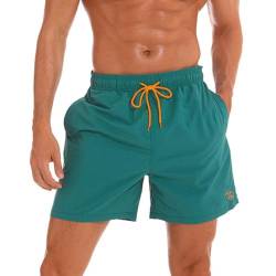 ZOXOZ Badeshorts Herren Badehose Herren Shorts Kurze Hosen Herren Schnelltrocknend Männer Schwimmhose Boardshorts Strandshorts Herren Beachshorts mit Mesh-Futter Verstellbarem Tunnelzug Grass Green M von ZOXOZ