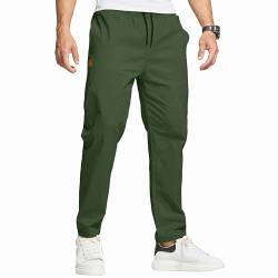 ZOXOZ Hosen Herren Chino Cargo Hose Herren Freizeithose Cargohose Männer Jogginghose Herren Baumwolle Sporthose Männer Lang Elastische Taille mit Kordelzug Casual Hose mit Taschen Army Green 3XL von ZOXOZ