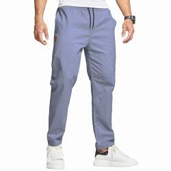 ZOXOZ Hosen Herren Chino Cargo Hose Herren Freizeithose Cargohose Männer Jogginghose Herren Baumwolle Sporthose Männer Lang Elastische Taille mit Kordelzug Casual Hose mit Taschen Denim Blau 3XL von ZOXOZ