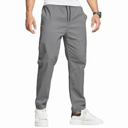 ZOXOZ Hosen Herren Chino Cargo Hose Herren Freizeithose Cargohose Männer Jogginghose Herren Baumwolle Sporthose Männer Lang Elastische Taille mit Kordelzug Casual Hose mit Taschen Grau L von ZOXOZ