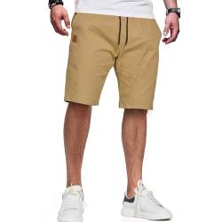 ZOXOZ Kurze Hose Herren Shorts Herren Sommer Chino Shorts Baumwolle Cargo Shorts Freizeithose Kurz Mit Taschen Khaki 3XL von ZOXOZ