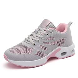 ZPAWDH Damen Laufschuhe Atmungsaktiv Leichtes Straßenlaufschuhe Outdoors Sportschuhe Gym Sneakers Graues Rosa.39EU von ZPAWDH