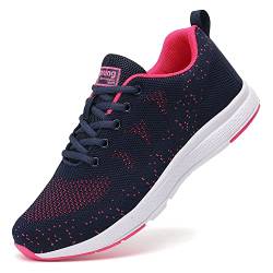ZPAWDH Turnschuhe Damen Sportschuhe Laufschuhe Atmungsaktiv Leichte Gym Fitness Sneaker Blue red 41EU von ZPAWDH