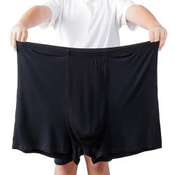 ZPLMIDE Plus große Größe Herren Boxershorts nahtlose Baumwolle Boxershorts (13XL), große Unterwäsche, atmungsaktive Elastizität Unterhose (12XL (160–200 kg), schwarz, 3 Stück) von ZPLMIDE