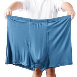 ZPLMIDE Plus große Größe Herren Boxershorts nahtlose Baumwolle Boxershorts (13XL), große Unterwäsche, atmungsaktive Elastizität Unterhose (6XL (90-110kg), blau, 3 Stück) von ZPLMIDE