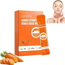 Carrot Bubble Facial Mask - Blackhead Remover with Carrot Extract, Carrot Bubble Cleaning Facial Mask for Deep Pore Cleansing, Moisturizing, Skin Brightening, Remove Blackhead for All (1 Pack/12Pcs) von ZQTWJ