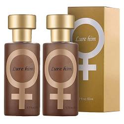 Golden Lure Pheromon Parfum, Golden Lure Parfum, Pheromon Parfüm Spray für Frauen, um Männer anzulocken, Lure Her Parfüm für Männer, Lure Him Parfüm Pheromone (Golden-2PCS) von ZQTWJ