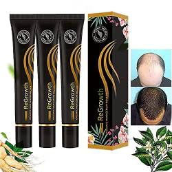 Regrowth Organic Hair Serum, 3Pcs Haarwachstum Serum Anti-Haarausfall Haarserum, Triple Roll-On Massagegerät Haarwuchsessenz für dünnes Haar, Haar Wachstum Serum für Frauen und Männer von ZQTWJ
