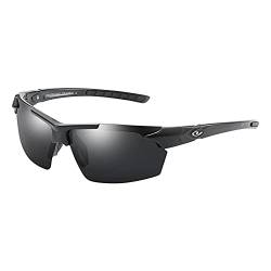 ZQTWJ Sonnenbrille, polarisierte Fahrbrille, Pilotenstil Outdoor Sportbrille, Winddichte Fahrrad Sonnenbrille, UV400 Schutz Metall Rahmen Frauen Männer Farbwechselnde sonnenbrille (BK) von ZQTWJ