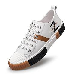 ZRO Herren Leder-Sneaker, Freizeit- und Modeschuhe für Herren S03300, Weiß, 43 EU von ZRO