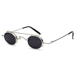 ZRTYJ Sonnenbrillen Kleine Runde Steampunk Sonnenbrille Männer Frauen Retro Metall Steam Punk Sonnenbrille Für Männer Vintage Gothic von ZRTYJ