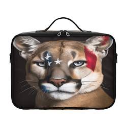 American Independence Day American Flag Lion travel cosmetic bags for women travel make up bag make up bag makeup bag with dividers bolsas de maquillaje para viajes for womens men mens woman mom kids von ZRWLUCKY