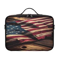 Independence Day Vintage American Flag cute cosmetic bag travel make up bag toiletry bag women makeup bag toiletry travel bolsos de maquillaje para mujer for women girl teen ladies teens male von ZRWLUCKY